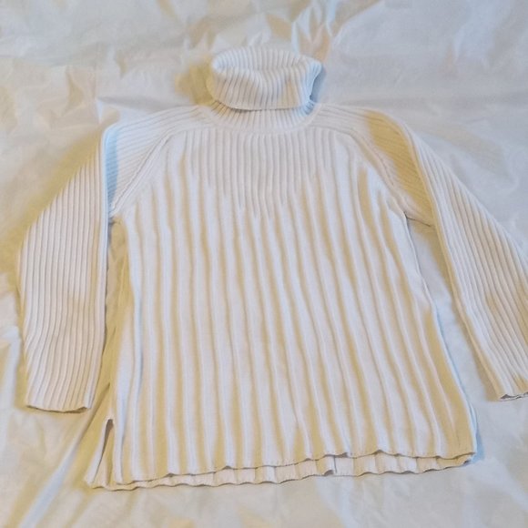 Tristan Turtleneck Sweater Soft Off-White Size Large - Picture 1 of 3